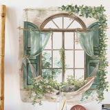 Maxbell Window Floral Decal Wall Art DIY Home Wall Art for Playroom Bathroom Nursery