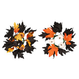 Maxbell Halloween Candle Wreath Home Decoration for Thanksgiving Party Supplies Fall Yellow