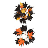 Maxbell Halloween Candle Wreath Home Decoration for Thanksgiving Party Supplies Fall Yellow