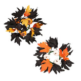 Maxbell Halloween Candle Wreath Home Decoration for Thanksgiving Party Supplies Fall Yellow