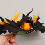 Maxbell Halloween Candle Wreath Home Decoration for Thanksgiving Party Supplies Fall Yellow