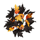 Maxbell Halloween Candle Wreath Home Decoration for Thanksgiving Party Supplies Fall Yellow