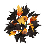Maxbell Halloween Candle Wreath Home Decoration for Thanksgiving Party Supplies Fall Yellow