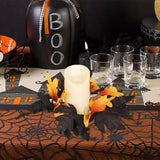 Maxbell Halloween Candle Wreath Home Decoration for Thanksgiving Party Supplies Fall Yellow
