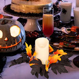 Maxbell Halloween Candle Wreath Home Decoration for Thanksgiving Party Supplies Fall Yellow