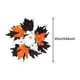 Maxbell Halloween Candle Wreath Home Decoration for Thanksgiving Party Supplies Fall White