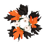 Maxbell Halloween Candle Wreath Home Decoration for Thanksgiving Party Supplies Fall White
