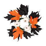 Maxbell Halloween Candle Wreath Home Decoration for Thanksgiving Party Supplies Fall White
