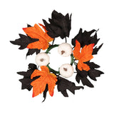 Maxbell Halloween Candle Wreath Home Decoration for Thanksgiving Party Supplies Fall White