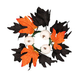 Maxbell Halloween Candle Wreath Home Decoration for Thanksgiving Party Supplies Fall White