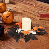 Maxbell Halloween Candle Wreath Home Decoration for Thanksgiving Party Supplies Fall White