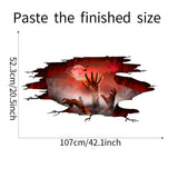 Maxbell 2 Pieces Halloween Floor Wall Decal Art Decor for Living Room Indoor Nursery