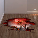 Maxbell 2 Pieces Halloween Floor Wall Decal Art Decor for Living Room Indoor Nursery