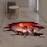Maxbell 2 Pieces Halloween Floor Wall Decal Art Decor for Living Room Indoor Nursery