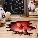 Maxbell 2 Pieces Halloween Floor Wall Decal Art Decor for Living Room Indoor Nursery