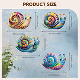 Maxbell 4 Pieces Snail Metal Wall Decor Art Crafts for Farmhouse Bedroom Centerpiece
