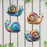 Maxbell 4 Pieces Snail Metal Wall Decor Art Crafts for Farmhouse Bedroom Centerpiece