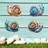 Maxbell 4 Pieces Snail Metal Wall Decor Art Crafts for Farmhouse Bedroom Centerpiece