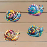 Maxbell 4 Pieces Snail Metal Wall Decor Art Crafts for Farmhouse Bedroom Centerpiece