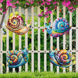 Maxbell 4 Pieces Snail Metal Wall Decor Art Crafts for Farmhouse Bedroom Centerpiece
