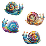 Maxbell 4 Pieces Snail Metal Wall Decor Art Crafts for Farmhouse Bedroom Centerpiece