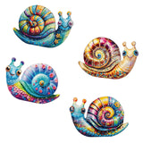 Maxbell 4 Pieces Snail Metal Wall Decor Art Crafts for Farmhouse Bedroom Centerpiece