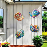 Maxbell 4 Pieces Snail Metal Wall Decor Art Crafts for Farmhouse Bedroom Centerpiece