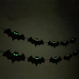Maxbell 2x Halloween Glitter Banner Spooky Holiday Bunting for Window School Ceiling