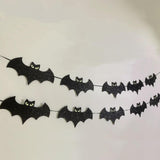 Maxbell 2x Halloween Glitter Banner Spooky Holiday Bunting for Window School Ceiling
