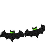 Maxbell 2x Halloween Glitter Banner Spooky Holiday Bunting for Window School Ceiling