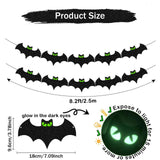 Maxbell 2x Halloween Glitter Banner Spooky Holiday Bunting for Window School Ceiling