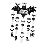 Maxbell Halloween Hanging Bats Spooky Flying Bat Silhouette for Porch Backyard Patio