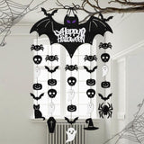 Maxbell Halloween Hanging Bats Spooky Flying Bat Silhouette for Porch Backyard Patio