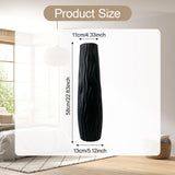 Maxbell Tall Floor Vase Stylish Rustic Flower Vase for Living Room Dining Room Hotel Black
