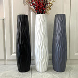 Maxbell Tall Floor Vase Stylish Rustic Flower Vase for Living Room Dining Room Hotel Black