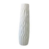 Maxbell Tall Floor Vase Stylish Rustic Flower Vase for Living Room Dining Room Hotel White