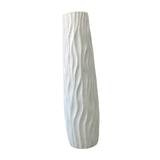 Maxbell Tall Floor Vase Stylish Rustic Flower Vase for Living Room Dining Room Hotel White