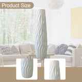 Maxbell Tall Floor Vase Stylish Rustic Flower Vase for Living Room Dining Room Hotel White