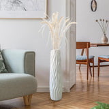 Maxbell Tall Floor Vase Stylish Rustic Flower Vase for Living Room Dining Room Hotel White