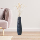 Maxbell Tall Floor Vase Stylish Rustic Flower Vase for Living Room Dining Room Hotel Gray