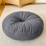 Maxbell Round Floor Pillow Chair Pad Thick Seating Cushion for Studio Office Balcony Dark Gray