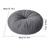 Maxbell Round Floor Pillow Chair Pad Thick Seating Cushion for Studio Office Balcony Dark Gray
