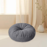 Maxbell Round Floor Pillow Chair Pad Thick Seating Cushion for Studio Office Balcony Dark Gray