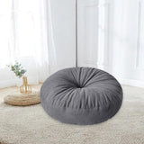 Maxbell Round Floor Pillow Chair Pad Thick Seating Cushion for Studio Office Balcony Dark Gray