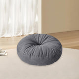 Maxbell Round Floor Pillow Chair Pad Thick Seating Cushion for Studio Office Balcony Dark Gray