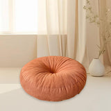 Maxbell Round Floor Pillow Chair Pad Thick Seating Cushion for Studio Office Balcony Orange