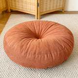 Maxbell Round Floor Pillow Chair Pad Thick Seating Cushion for Studio Office Balcony Orange