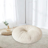 Maxbell Round Floor Pillow Chair Pad Thick Seating Cushion for Studio Office Balcony Beige