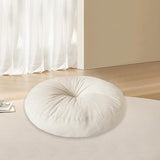 Maxbell Round Floor Pillow Chair Pad Thick Seating Cushion for Studio Office Balcony Beige
