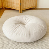 Maxbell Round Floor Pillow Chair Pad Thick Seating Cushion for Studio Office Balcony Beige